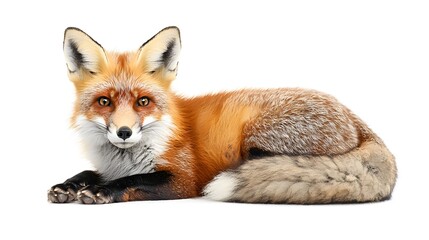 Resting red fox in a natural setting