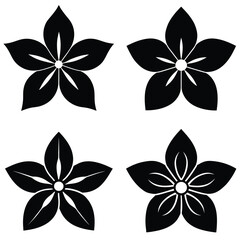 Obraz premium black and white flowers