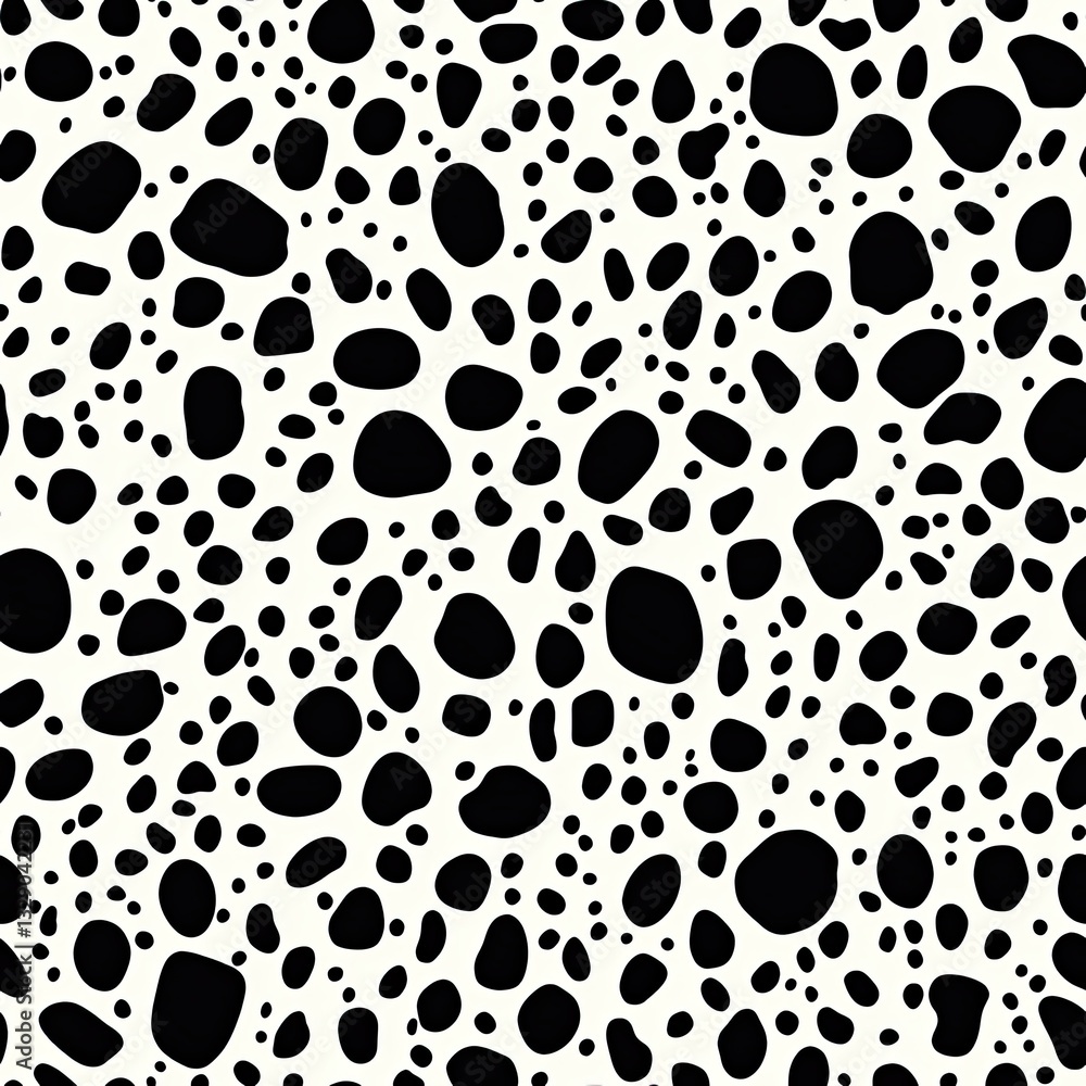 Poster stippled seamless pattern chaotic random dot placement design for textile and web