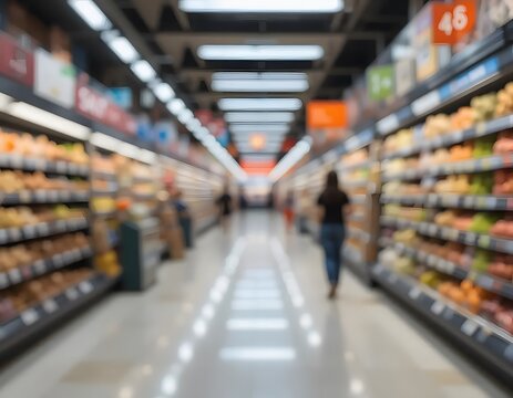 Blurry super market background
