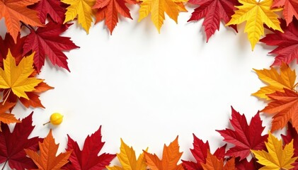 Crisp, vibrant fall leaves in a colorful heap , texture, autumn, brown