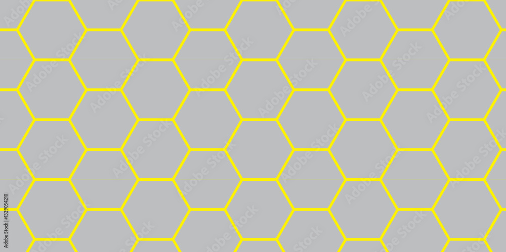 Aufkleber high-tech colorful honeycomb structure for digital art. clean white hexagon background for web desig