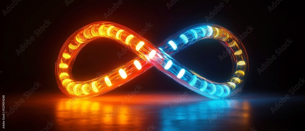 Poster coral helix illuminated strands of coral orange and bright gold intertwine like dna, creating peachy