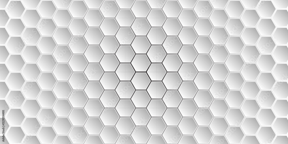 Leinwandbilder abstract 3d hexagon pattern with shadows. white honeycomb structure for elegant designs. hexagon. ve
