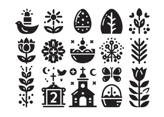 Easter Silhouette vector Illustration design