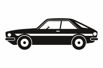 car line art silhouette vector illustration