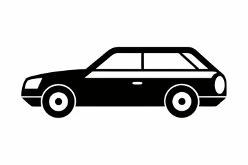 car line art silhouette vector illustration
