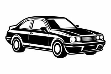 Fototapeta premium car line art silhouette vector illustration