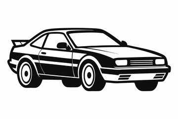 car line art silhouette vector illustration