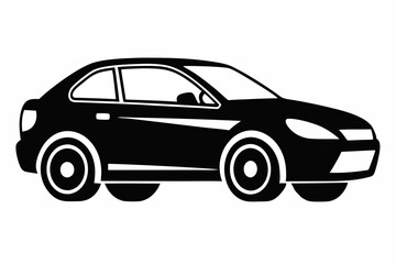 Naklejka premium car line art silhouette vector illustration