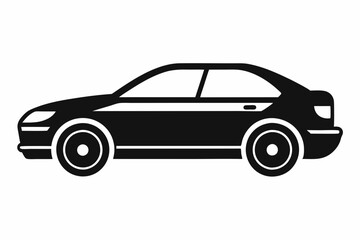 Obraz premium car line art silhouette vector illustration