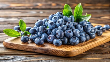 Pile of Fresh Blueberries on Wooden Board, decor, natural,  decor, natural, seasonal, country, colorful, snack