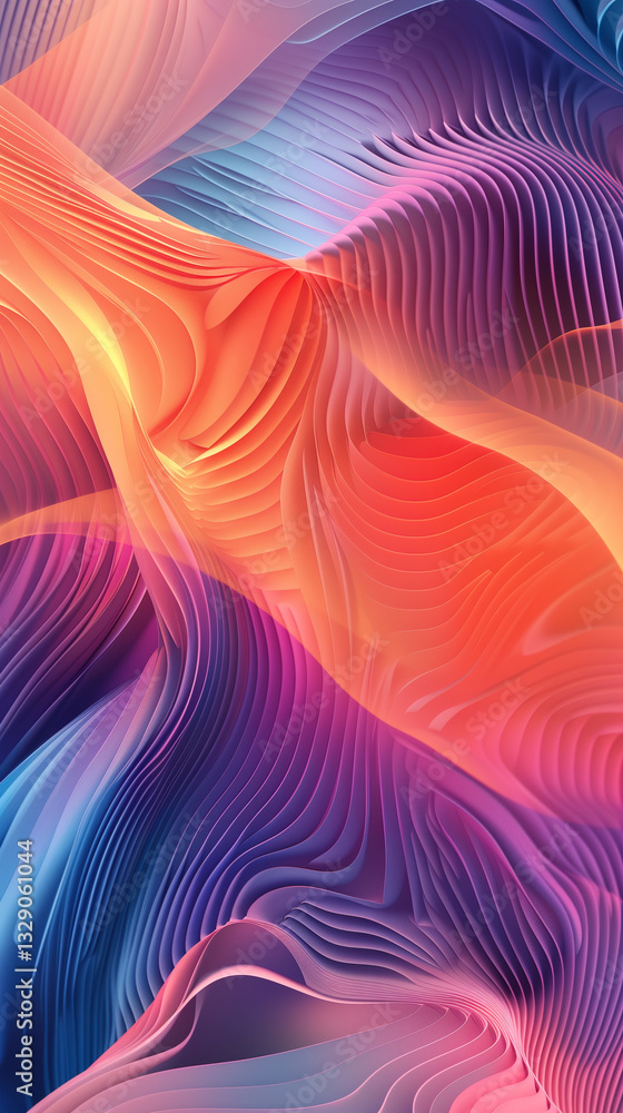 Aufkleber an elegant and modern wallpaper with a gradient mesh design, blending smooth transitions of colors t