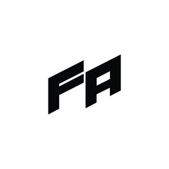 FA monogram logo design letter text name symbol monochrome logotype alphabet character simple logo
