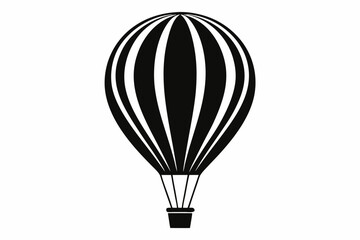 Fototapeta premium hot air balloon icon line art silhouette vector illustration