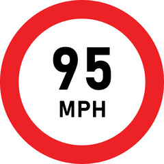 95 MPH Speed Limit Traffic Sign