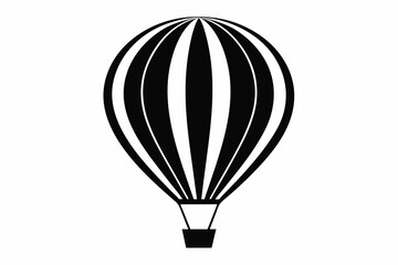 Fototapeta premium hot air balloon icon line art silhouette vector illustration