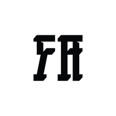 FA monogram logo design letter text name symbol monochrome logotype alphabet character simple logo