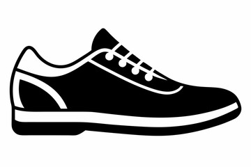shoe icon line art silhouette vector illustration