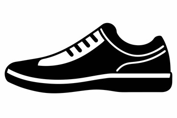 shoe icon line art silhouette vector illustration