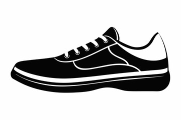 shoe icon line art silhouette vector illustration