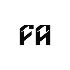 FA monogram logo design letter text name symbol monochrome logotype alphabet character simple logo