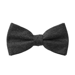 A stylish charcoal gray wool bow tie with a soft textured surface perfect for a refined and sophisticated ensemble