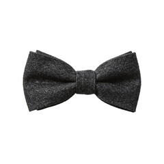 A stylish charcoal gray wool bow tie with a soft textured surface perfect for a refined and sophisticated ensemble
