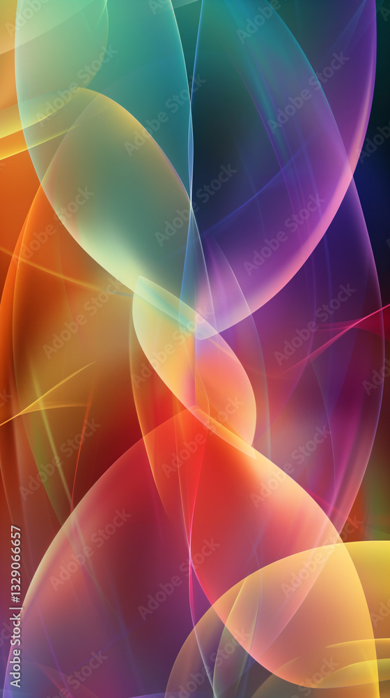 Poster an elegant and modern wallpaper with a gradient mesh design, blending smooth transitions of colors t