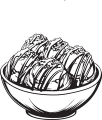 ice cream in a bowl isolated