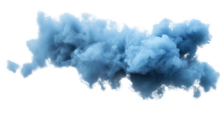 blue smoke isolated on white background