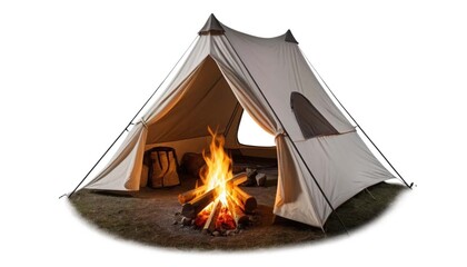 High-Resolution Camping Tent Image: Perfect for Outdoor Adventures, Travel Blogs, and More! fall view