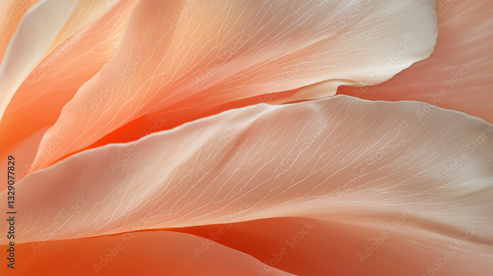Poster delicate macro shot captures intricate details of rose petal, showcasing its velvety texture and sof