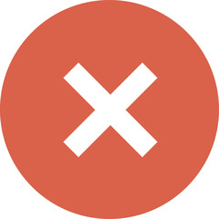 Obraz premium Red wrong icon, checkbox icon, incorrect