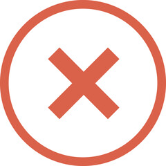 Fototapeta premium Red wrong icon, checkbox icon, incorrect