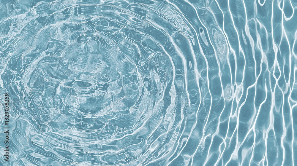 Aufkleber gentle ripples create mesmerizing pattern on water surface, reflecting light