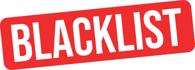 Blacklist rubber stamp. vector illustration