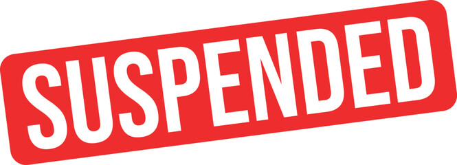 Suspended rubber stamp. vector illustration