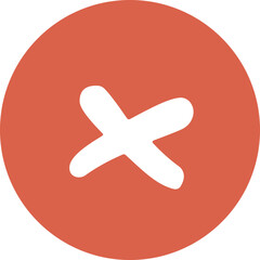 Fototapeta premium Red wrong icon, checkbox icon, incorrect