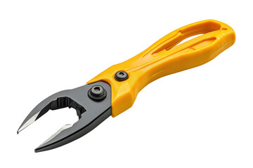 Obraz premium A Sleek, Yellow-handled Precision Tool, Perfect For Intricate Tasks, Showcasing A Sharp, Black Cutting Edge Against A Clean Isolated on Transparent Background