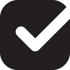 Black checkbox icon, checkmark icon, right box icon