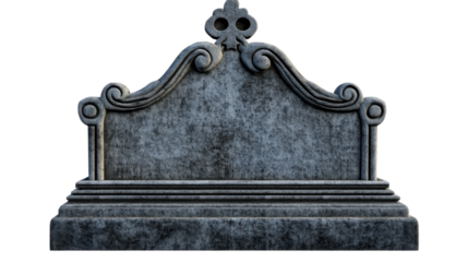 grey tombstone gravestone isolated on white background