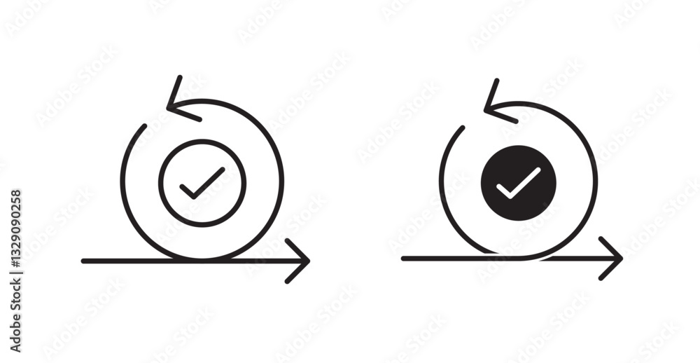 Poster agile line icon vector set.