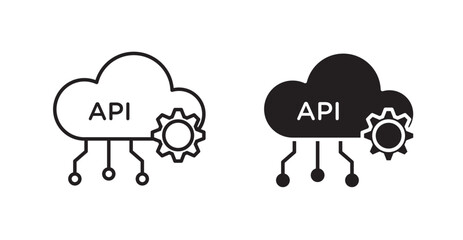 API line icon vector set.