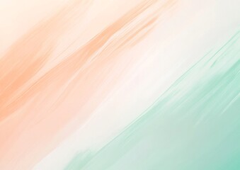 A soft peach to mint green gradient background. Featuring light peaches, soft greens, and touches of white. Emphasizing freshness and serenity. Ideal for spring or nature-themed visuals