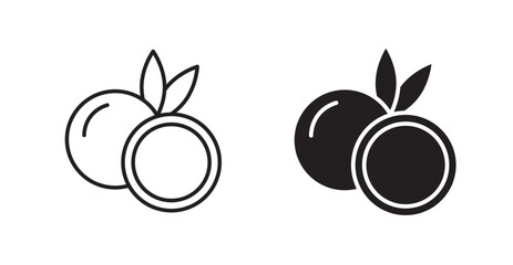 Coconut line icon vector set.