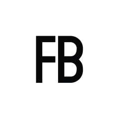 Fototapeta premium FB monogram logo design letter text name symbol monochrome logotype alphabet character simple logo