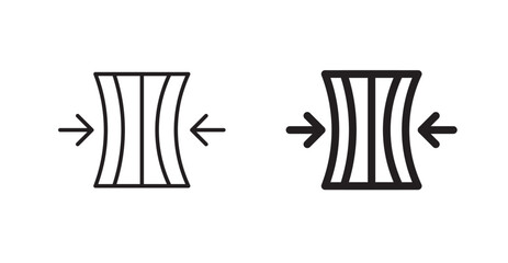 Elastic line icon vector set.