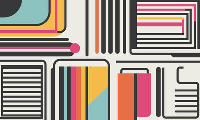 Fototapeta premium minimalist flat code modern design vector graphic illustration