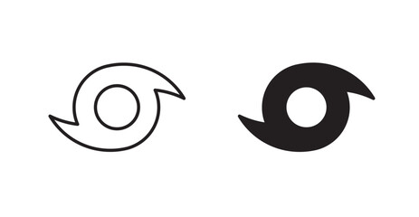 Hurricane line icon vector set.